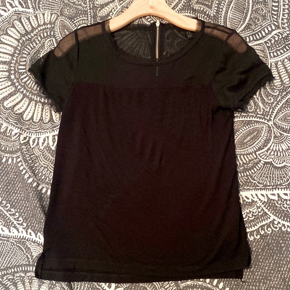 H&M top - Black with sheer shoulders - Picture 1 of 2